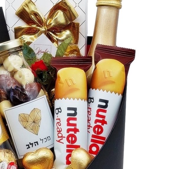 מארז שוקולדים משובחים ויין תוסס ליום הולדת