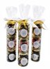 מארז איחולים מתוקים ב- 3 צנצנות לחג וכל צנצנת מעוצבת עם מסר אופטימי.